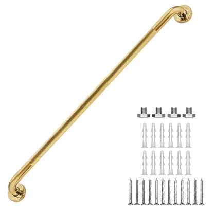 16 Inch Grab Bars 1.25" Dia,2 Pack Brushed Nickel 304 Stainless Steel Bathroom Grab Bar,Anti Slip Knurled Safety Bar,Wall Mount Handicap Grab Bars,Support Handrail for Seniors Elderly Injury