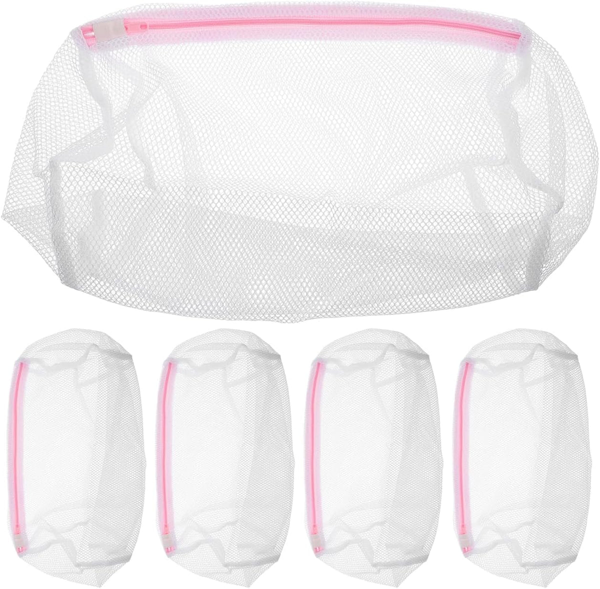Lurrose 5pcs Mesh Laundry Bags for Washing Machine Cylinder Delicates Bag for Underwear T-Shirts Towels Storage and Travel 12.99X8.66X8.66in