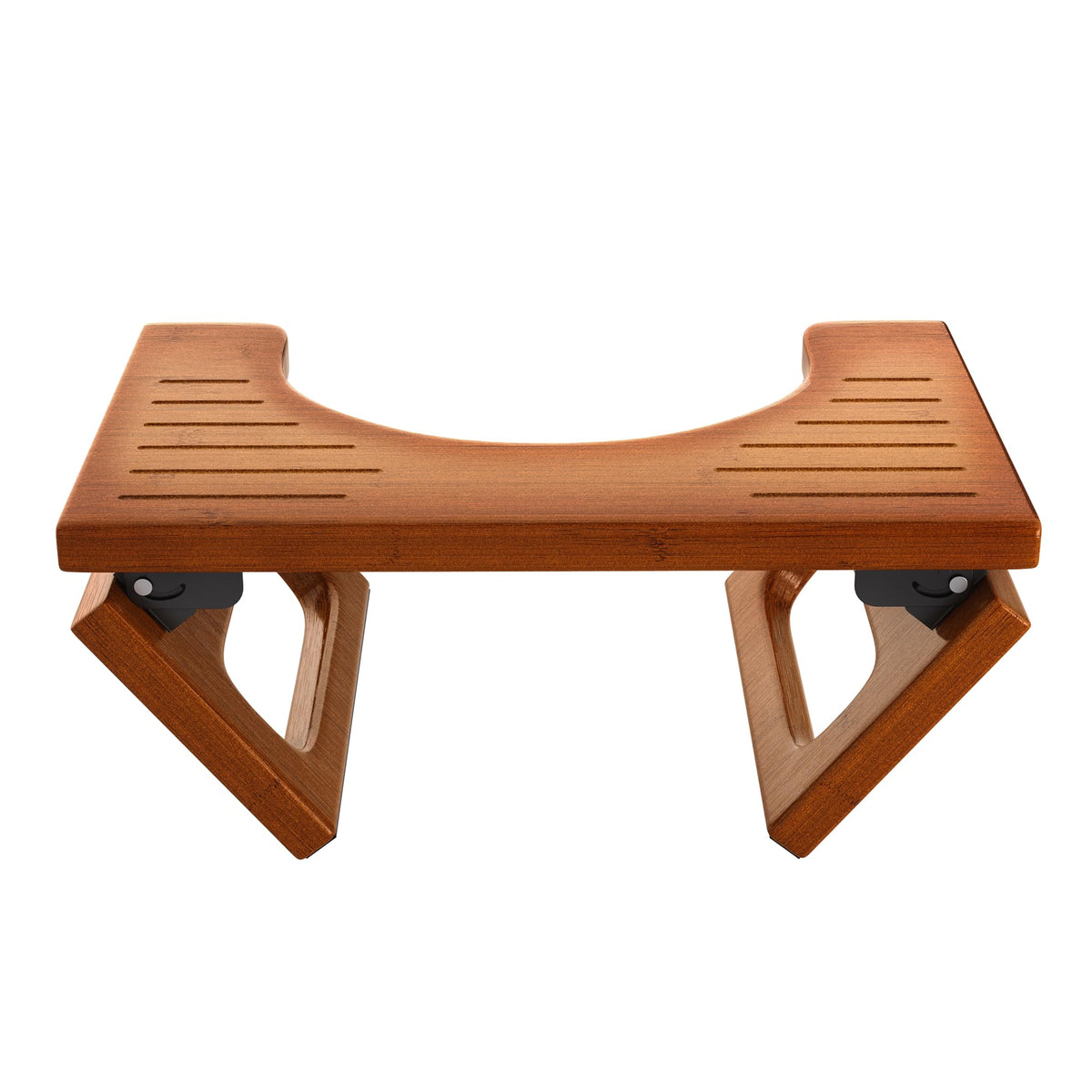 AmazerBath 7 Inches Bamboo Toilet Stool Squat for Adult, Foldable Squatting Potty Stools for Bathroom, 0.79" Thickness Poop Stool with Non-Slip Strip, Space-Saving, No Assembly Required, Natural Color