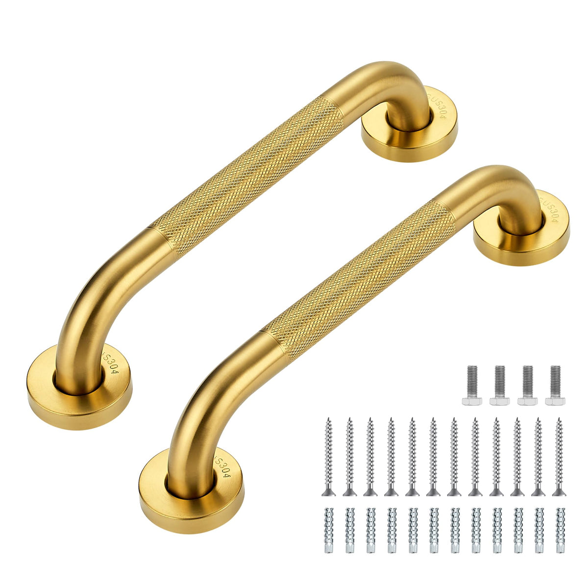 Grab Bars for Shower, 18 Inch Shower Handle, 2 Pack, Brushed Nickel