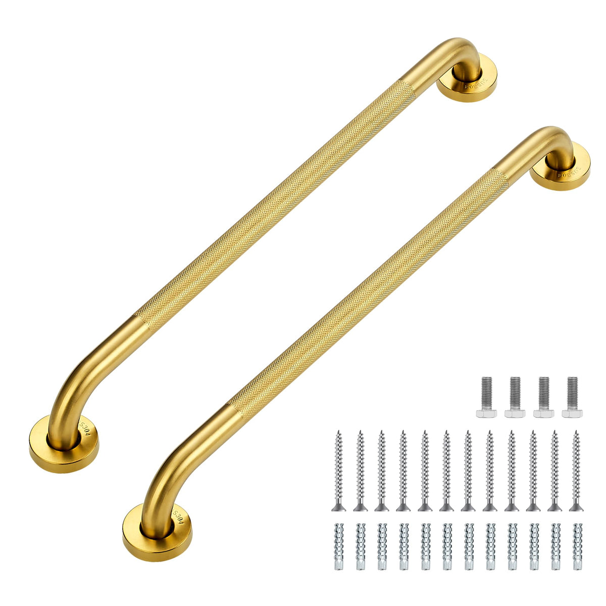 Grab Bars for Shower, 18 Inch Shower Handle, 2 Pack, Brushed Nickel