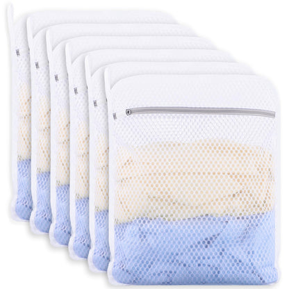 6-Pack Durable Honeycomb Mesh Laundry Bags for Delicates, 16 x 20 Inches