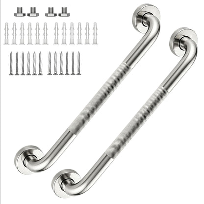 16 Inch Shower Grab Bars, 2 Pack Chrome Safety Bars 1.25" Dia