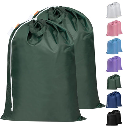 Polecasa 2 Pack Extra Heavy-Duty Laundry Bag with Handles, Black, 28x36"