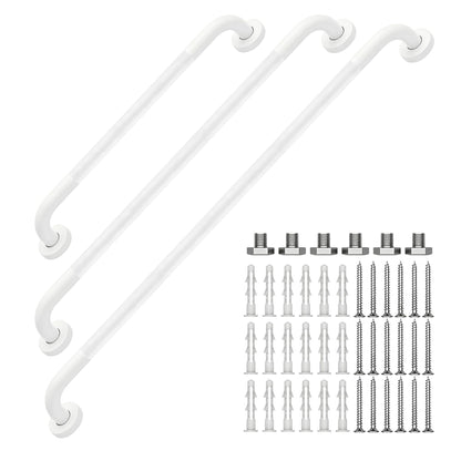 16 Inch Grab Bars 1.25" Dia,2 Pack Brushed Nickel 304 Stainless Steel Bathroom Grab Bar,Anti Slip Knurled Safety Bar,Wall Mount Handicap Grab Bars,Support Handrail for Seniors Elderly Injury
