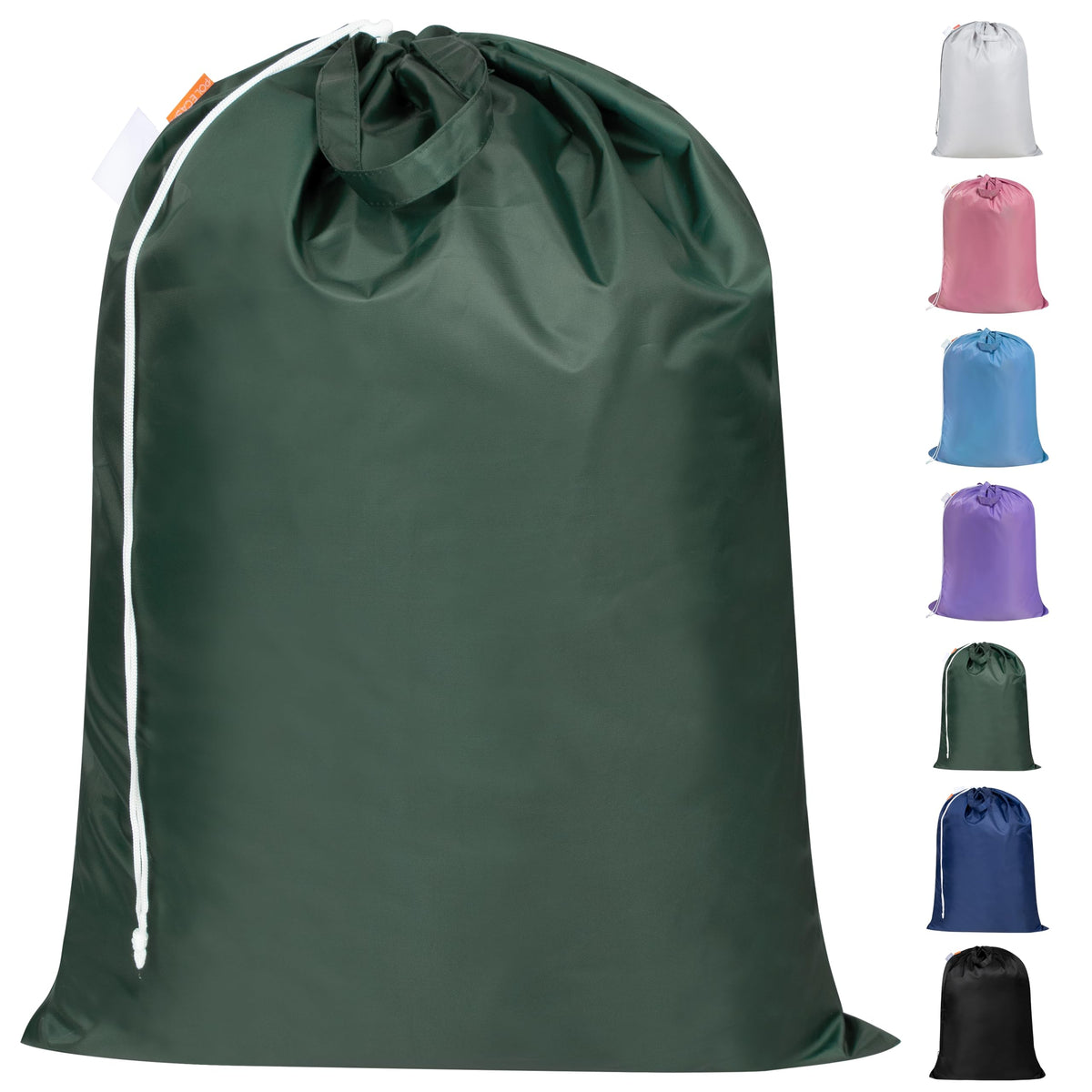 Polecasa 2 Pack Extra Heavy-Duty Laundry Bag with Handles, Black, 28x36"