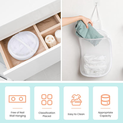 3 Pieces Hanging Laundry Hamper Laundry Bag to Hang