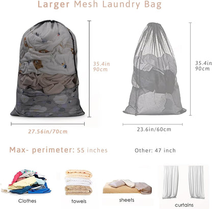 Meowoo 4Pcs Large Mesh Laundry Bag, 27×36inch