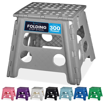 Handy Laundry Folding Step Stool 9 Inch, Black, Non-Slip Holds 300 lbs