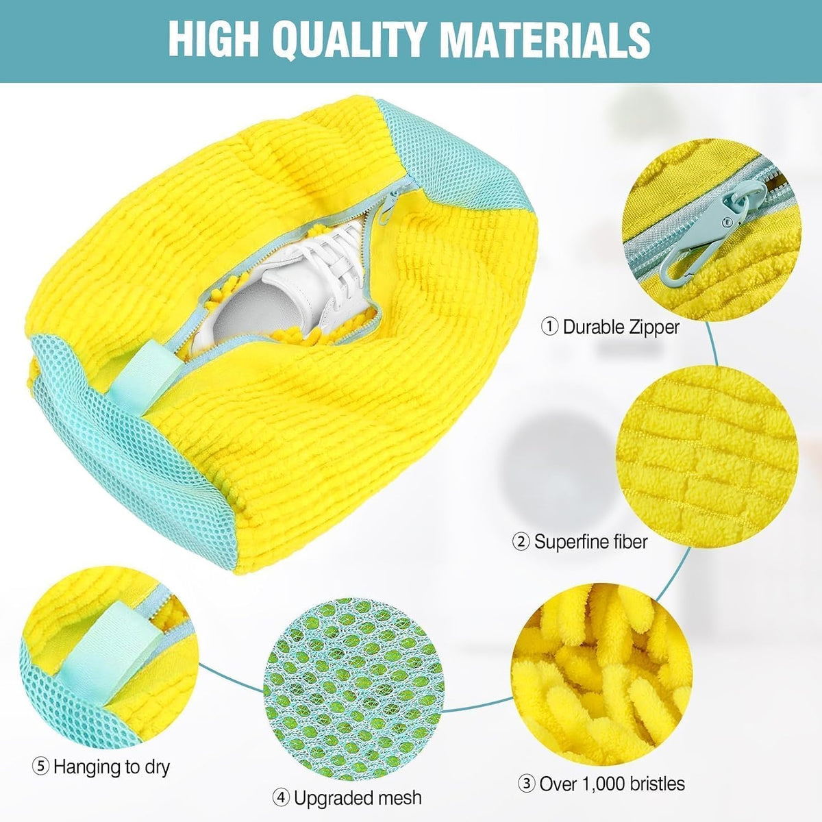 Shoe Washing Machine Bag, Shoe Laundry Bag for Washer and Dryer