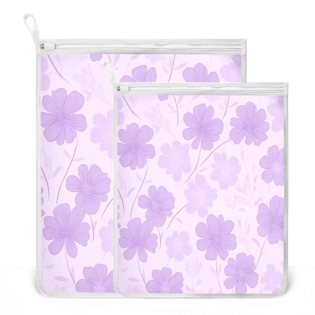 Mesh Laundry Bags Lingerie Bags for Washing Delicates 2 PCS Durable Wash Bag with Zipper Small and Medium Washable Gradient Pink Leopard Print