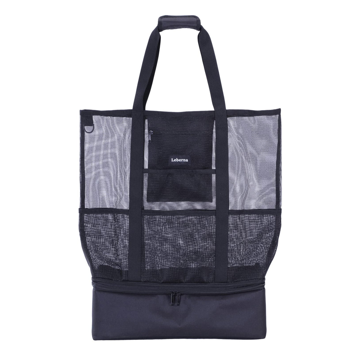 Leberna Large Beach Bag with Zipper Lightweight Beach Toy Bag Mesh Bag for Swimming Pool Sand Toys
