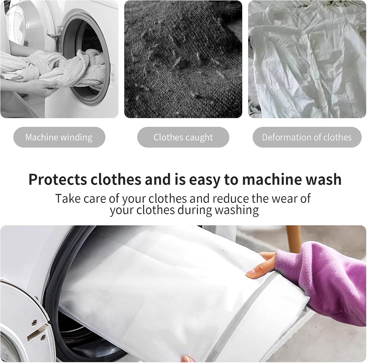 10 Pack Mesh Laundry Bags for Delicates with Non Rust Zipper- MDSXO White Laundry Bags Mesh Wash Bags, Easy Fit Bra, Sock,Lingerie,Sneaker,Baby Laundry for Washing Machine Travel Storage[1XL/3L/3M/3S]
