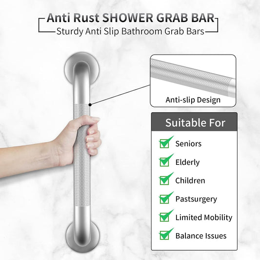 2 Pack 24 Inch Grab Bars for Bathtubs and Showers, Anti Slip Grab Bars Safe