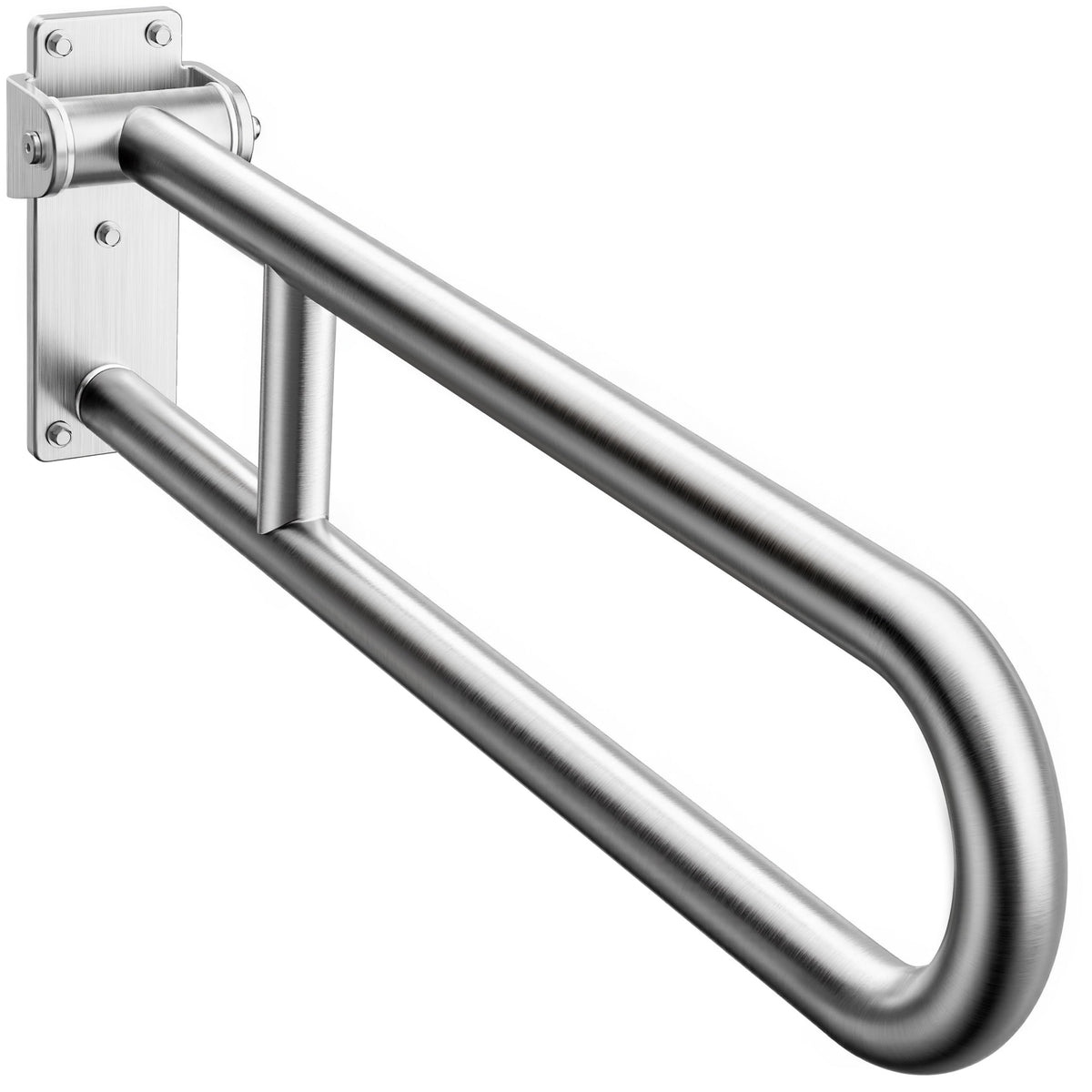 Toilet Grab Bar, Flip Up Foldable Bathroom Safety Handrail, Wall Mounted 304 Stainless Steel Support Rail for Elderly Seniors Handicap Toilet Assistance（30inch）