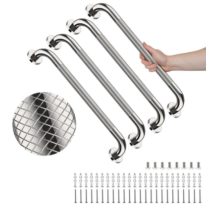 4 Pack 32 Inch Shower Grab Bar,Brushed Nickel Bathroom Grab Bar Handle