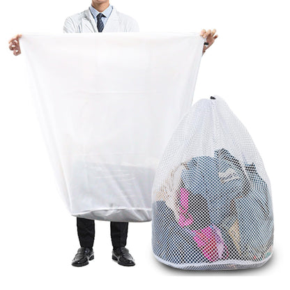 Extra Large Mesh Laundry Bags Washing Bag 2Pack Delicates Bag and Pull net style Laundry Bag Jumbo for Washing Machine Large Mesh Bags for Blankets, Bedding, Coats, Toys (2PCS-XXXL)