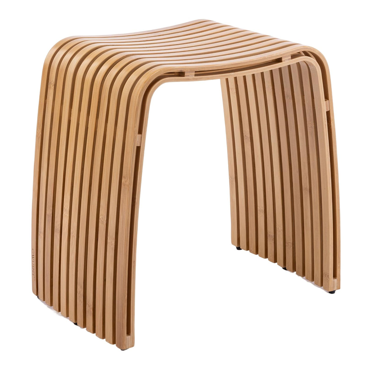 Bamboo Shower Bench, Waterproof Non-Slip Bath Stool,Sturdy Stable