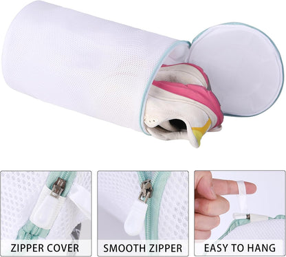 Shoe Washing Machine Bag, Large Mesh Laundry Bag for Sneakers, 8x15", 2Pcs