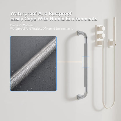 36 Inch Shower Grab Bar, Bathroom Grab Bar Handle with Anti-Slip Knurled Grip, Stainless Steel Bath Balance Bar, 1.25" Diameter Bath Safety Bar Support for Seniors Elderly Pregnant, Brushed Nickel