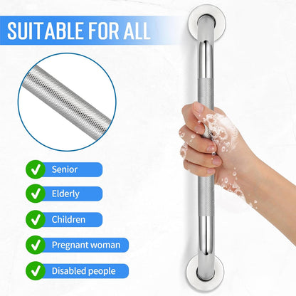 2 PCS Shower Grab Bars for Seniors 24 Inch Bathroom Safety Shower Handle