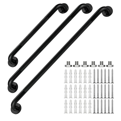 16 Inch Grab Bars 1.25" Dia,2 Pack Brushed Nickel 304 Stainless Steel Bathroom Grab Bar,Anti Slip Knurled Safety Bar,Wall Mount Handicap Grab Bars,Support Handrail for Seniors Elderly Injury