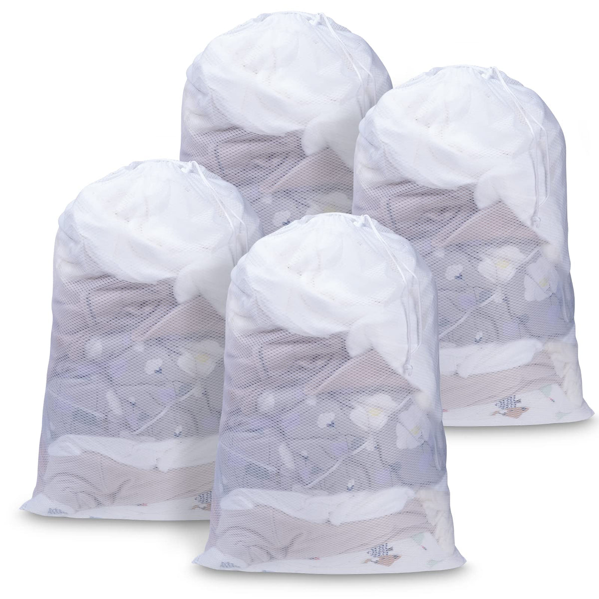 Meowoo 4Pcs Large Mesh Laundry Bag, 27×36inch
