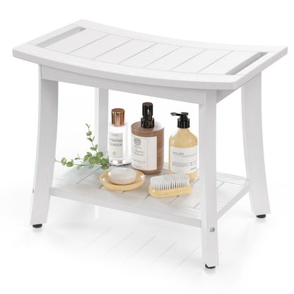 Waterproof HIPS Shower Bench for Inside Shower, Shower Stool, Grey