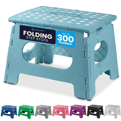 Handy Laundry Folding Step Stool 9 Inch, Black, Non-Slip Holds 300 lbs