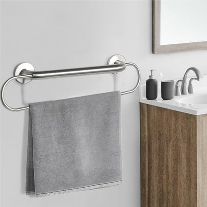 16 inch Grab Bar with 25 inch Towel Rack, Shower Grab Bar for Seniors, Safety Bars for Bathroom with Towel Holder, Wall Mount Grab Bar, Stainless Steel Support up to 500LBS