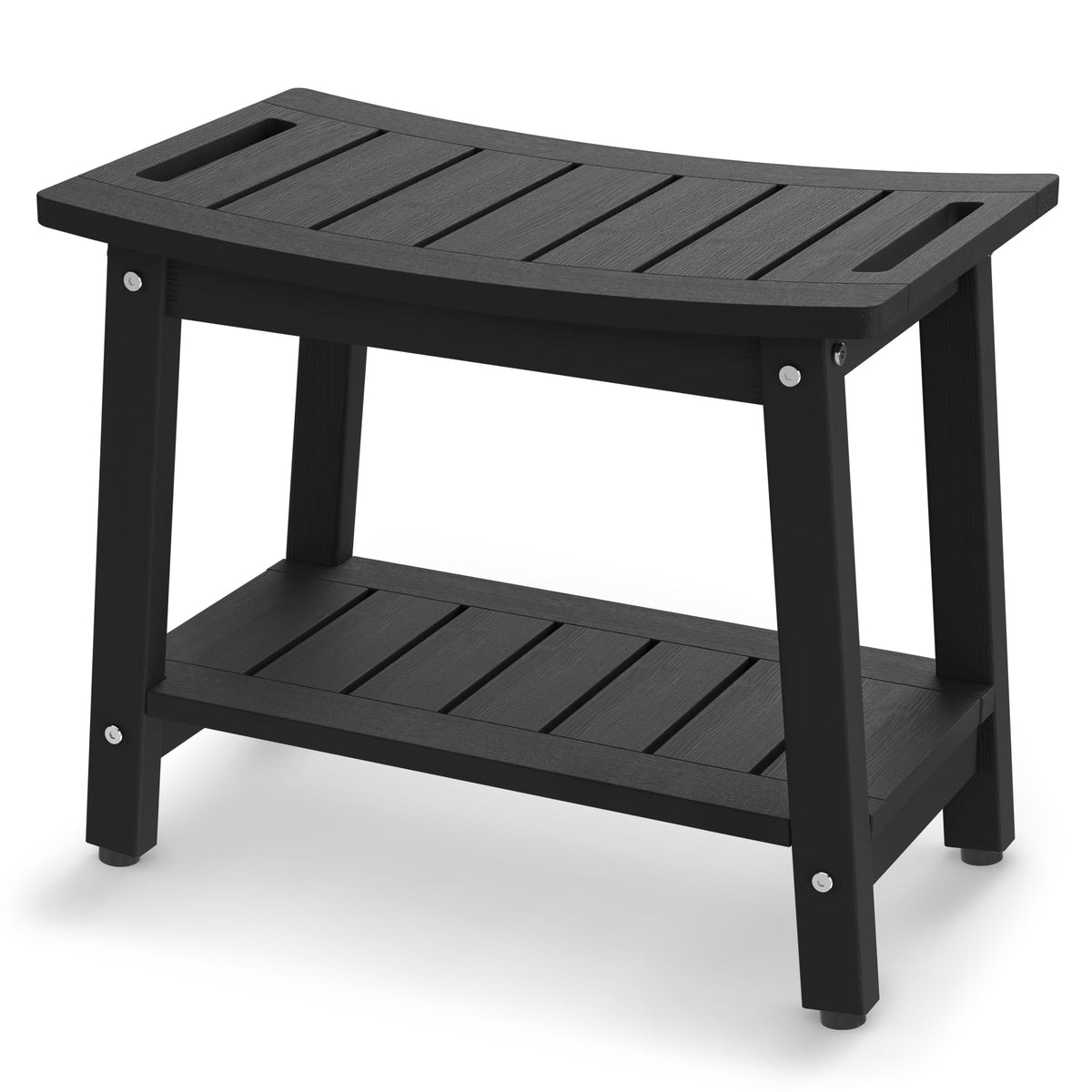 Waterproof HDPE Shower Bench for Inside Shower, Shower Stool, White