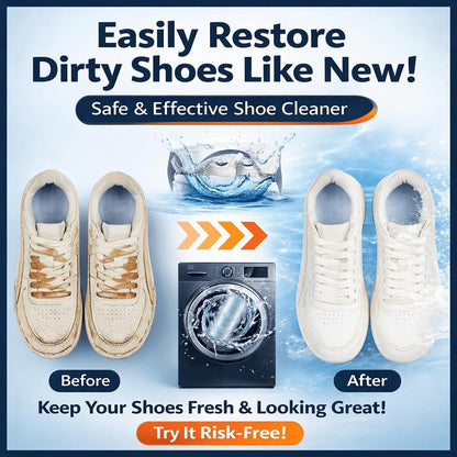 Shoe Washing Machine Bag 2 Pack with XXL 17"x16" Drying Bag - Reusable Laundry Shoe Bag, Heavy-Duty Concealed Zipper, 360° Microfiber Cleaning for Sneakers & All Footwear (White)