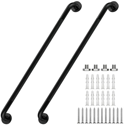 16 Inch Grab Bars 1.25" Dia,2 Pack Brushed Nickel 304 Stainless Steel Bathroom Grab Bar,Anti Slip Knurled Safety Bar,Wall Mount Handicap Grab Bars,Support Handrail for Seniors Elderly Injury