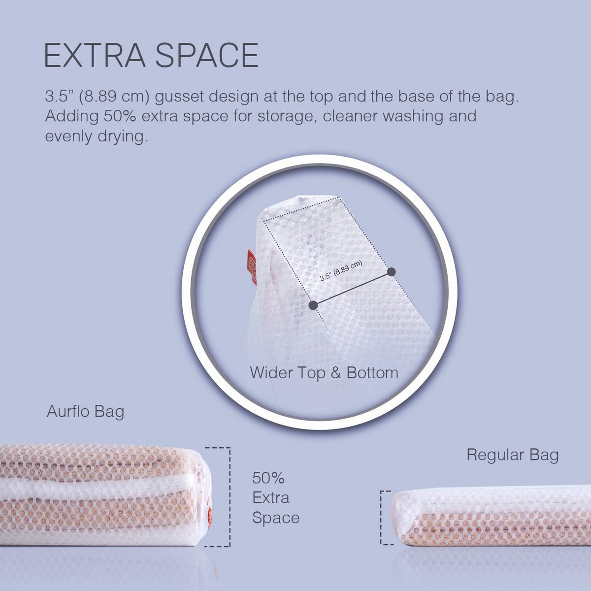 Mesh Laundry Bags for Delicates – 2 XLarge Durable Net with Anti Rust Zipper, Hanging Loop-Garment Safe Wash Bags and Organizer for Washing Machine, Lingerie, Jacket, Bra, Shoes, Sweater, Travel.