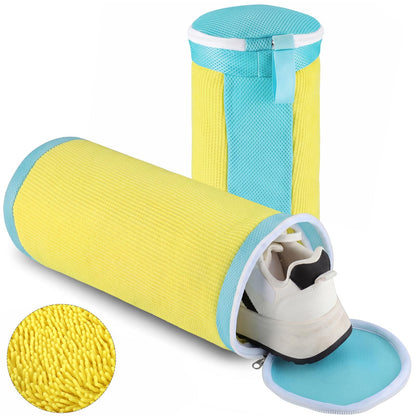 Dntorx 2 PCS Shoe Washing Machine Bags for Washer and Dryer, Grey + White