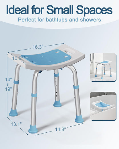 HOMLAND Shower Chair for Inside Shower, Adjustable Height Shower Stool