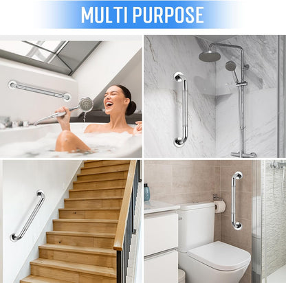 2 PCS Shower Grab Bars for Seniors 24 Inch Bathroom Safety Shower Handle