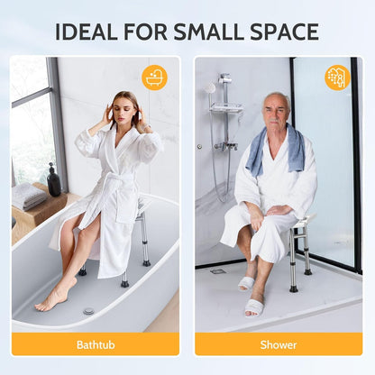 Hiqufet Medical Shower Chair for Inside Shower, Heavy Duty Shower Stool