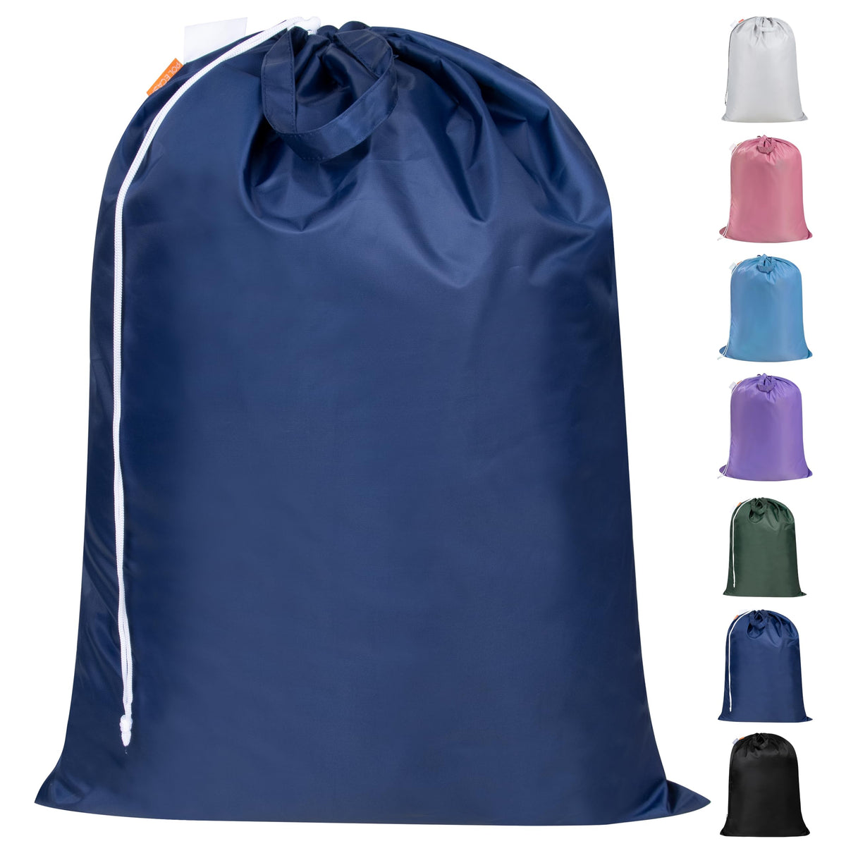 Polecasa 2 Pack Extra Heavy-Duty Laundry Bag with Handles, Black, 28x36"