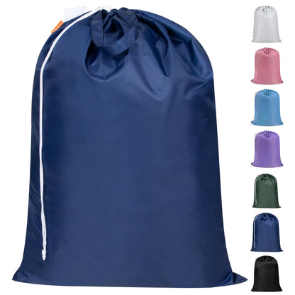Polecasa 2 Pack Extra Heavy-Duty Laundry Bag with Handles, Black, 28x36"