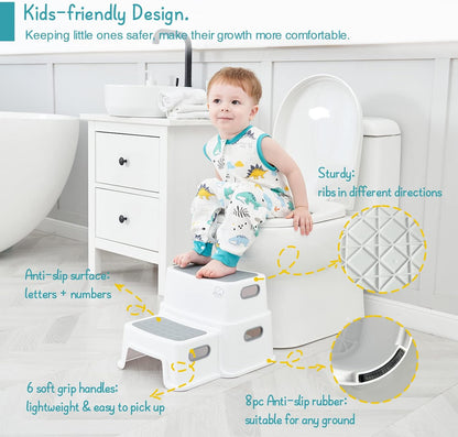 Forbena Toddler Step Stool for Bathroom Sink, 2 Step Stool for Kids Toilet