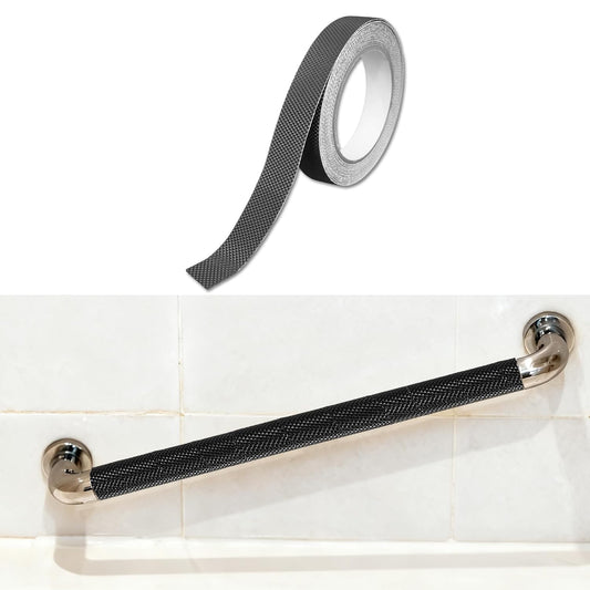 0.71inch*20ft Non-Slip Tape for Bathtubs and Showers Grab Bars, Stainless Steel Bars Slip Resistant Tape for Bathroom, Rail Handrail Covers for Seniors, Handicap, Elderly