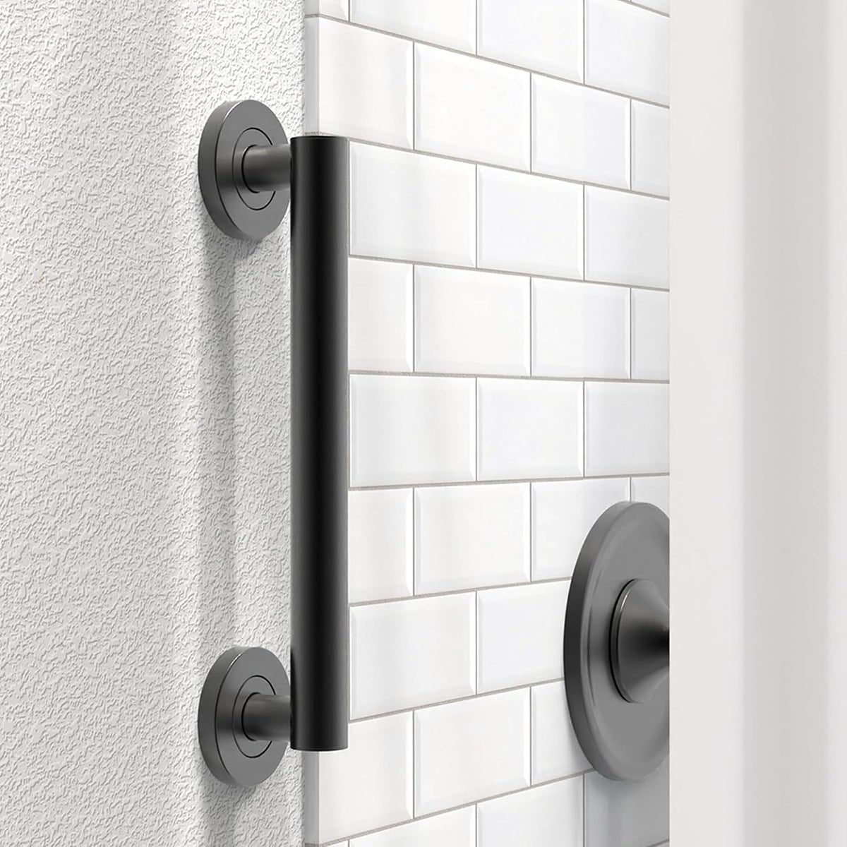 Bath, Shower and Toilet Safety Grab Bar for Seniors and Handicaps, ADA Compliant Mobility Aid Balance Assist Handle, Stainless Steel