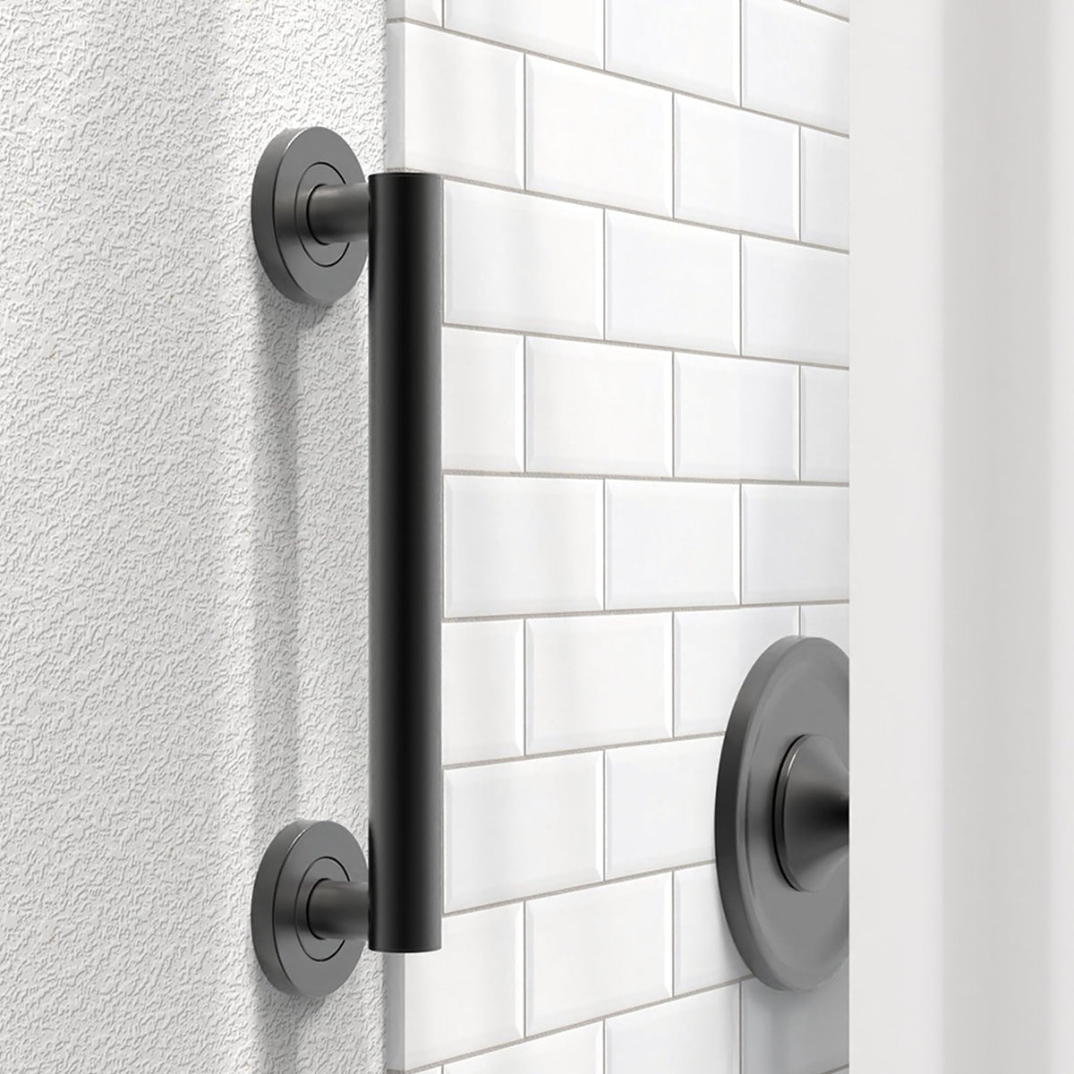 Bath, Shower and Toilet Safety Grab Bar for Seniors and Handicaps, ADA Compliant Mobility Aid Balance Assist Handle, Stainless Steel