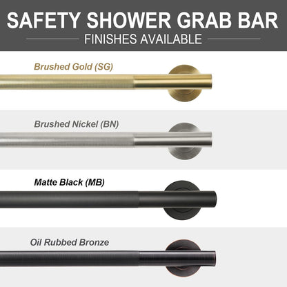 Lava Odoro Gold Shower Grab Bars, 12" Upgrade Anti-Slip Knurling Grab Bar