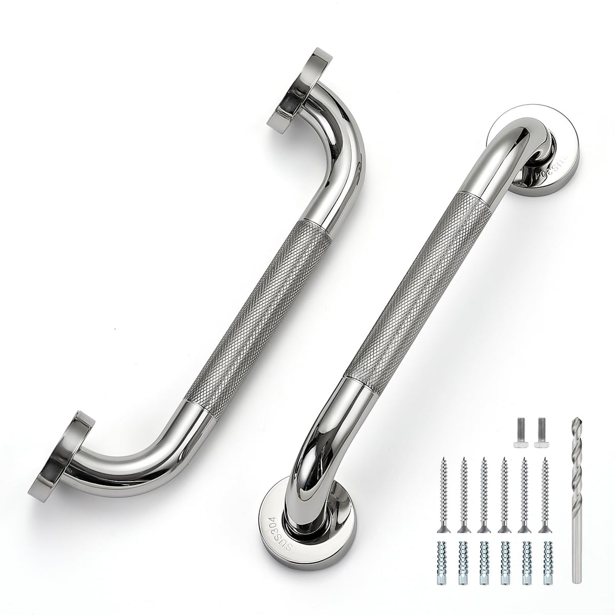 Grab Bars for Shower, 18 Inch Anti-Slip Shower Handle, Polished Nickel