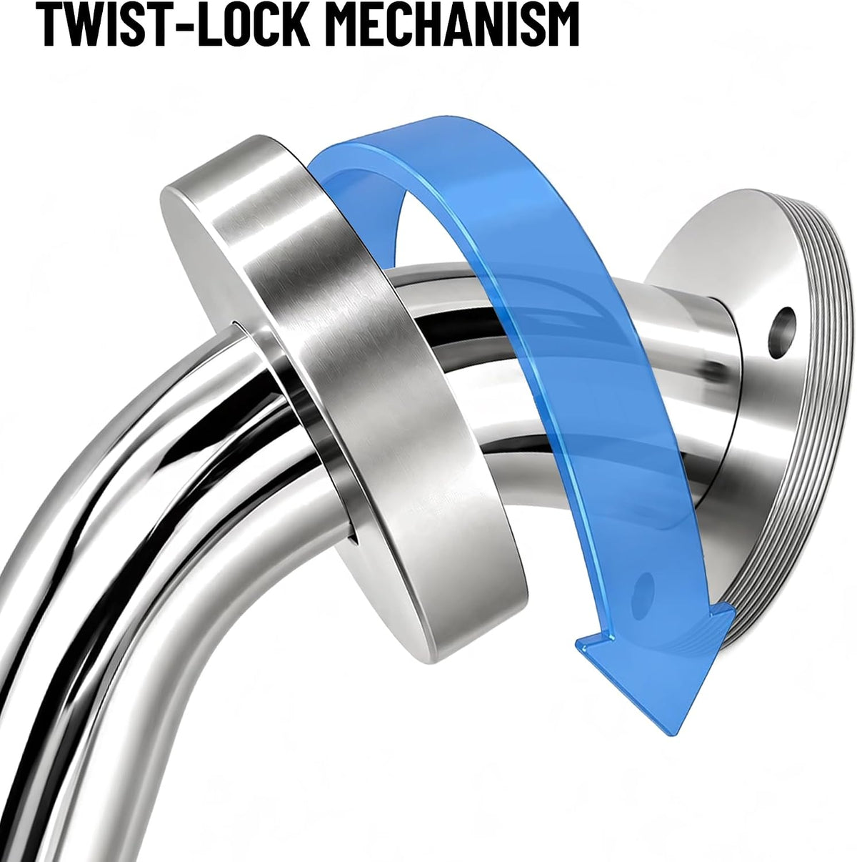 MrHAND Stainless Steel Grab Bars for Shower, 16 Inch 2 Pack, Anti-Slip Grip