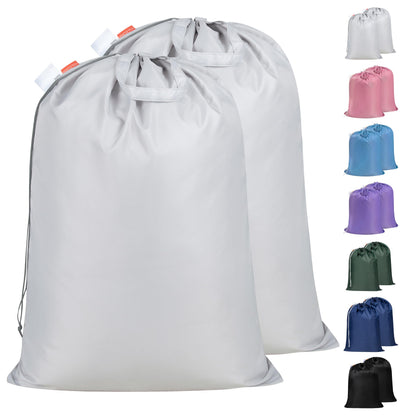 Polecasa 2 Pack Extra Heavy-Duty Laundry Bag with Handles, Black, 28x36"