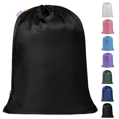 Polecasa 2 Pack Extra Heavy-Duty Laundry Bag with Handles, Black, 28x36"