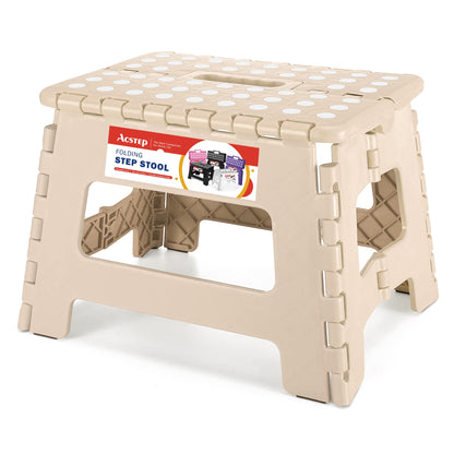 ACSTEP Folding Step Stool 9 Inch, Non-Slip Foldable Stools for Kids, Black